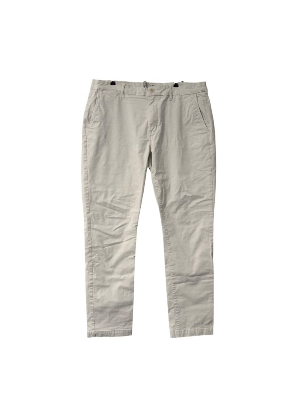 Flint and Tinder Beige Athletic Tapered Flat Front Chino Pants Mens Size 36 X 32